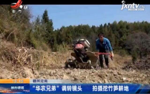 赣州定南：”华农兄弟“调转镜头 拍摄挖竹笋耕地
