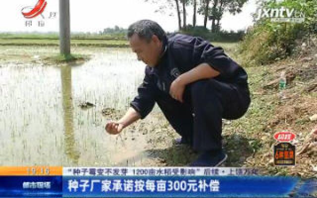 【“种子霉变不发芽 1200亩水稻受影响” 后续】上饶万年：种子厂家承诺按每亩300元补偿