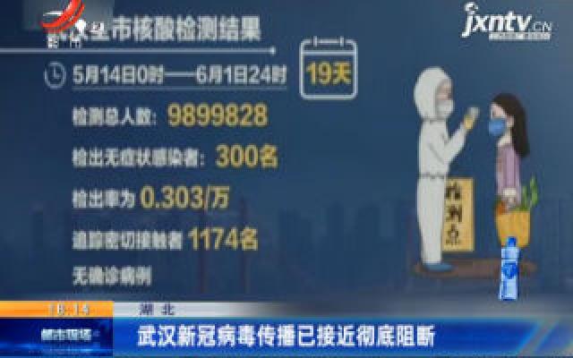 湖北：武汉新冠病毒传播已接近彻底阻断
