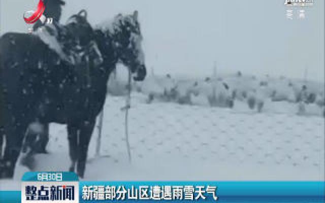 新疆部分山区遭遇雨雪天气