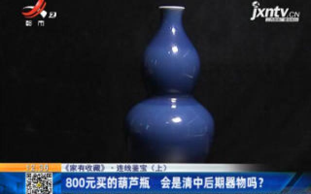 【《家有收藏》·连线鉴宝（上）】800元买的葫芦瓶 会是清中后期器物吗？