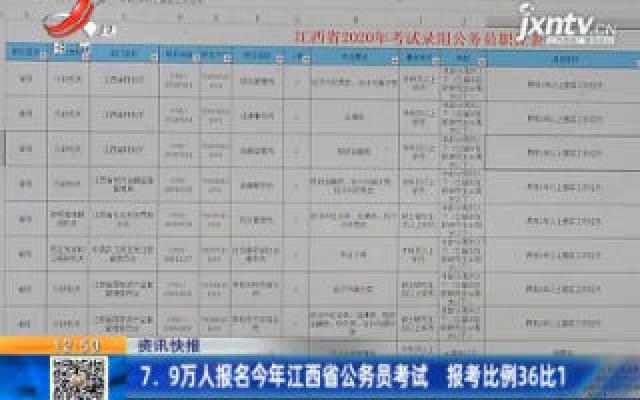 7.9万人报名2020年江西省公务员考试 报考比例36比1